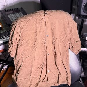 Tan Button-Up Shirt